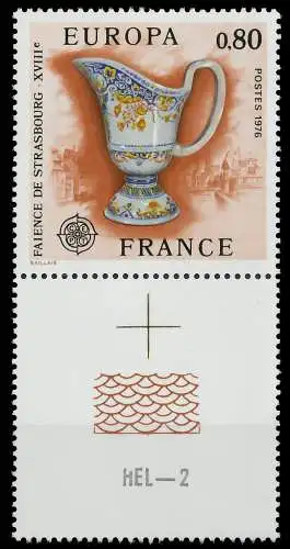 FRANKREICH 1976 Nr 1961 LFu postfrisch SENKR PAAR 04553A