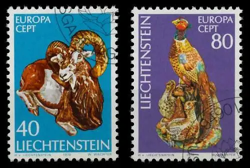 LIECHTENSTEIN 1976 Nr 642-643 gestempelt 0456AA