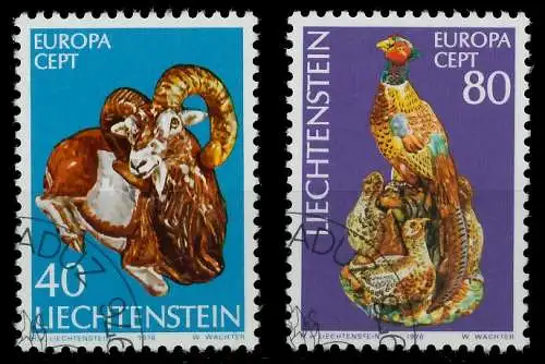 LIECHTENSTEIN 1976 Nr 642-643 gestempelt 0456AE