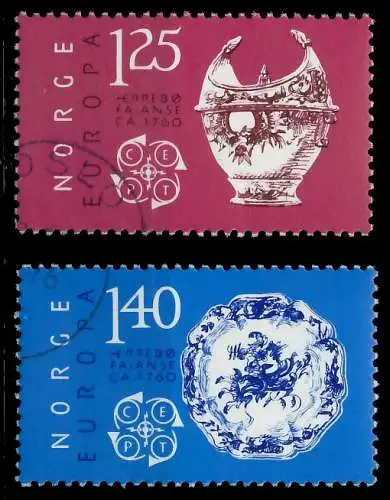NORWEGEN 1976 Nr 724-725 gestempelt 04575E