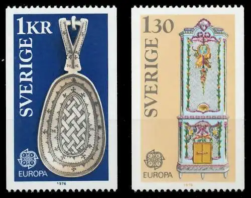 SCHWEDEN 1976 Nr 943-944 postfrisch SAC702E