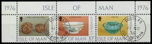 ISLE OF MAN Nr 85 + 86 87 zentrisch gestempelt 3ER STR ORA 04B032