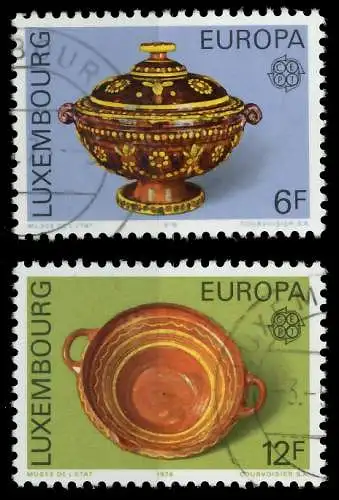 LUXEMBURG 1976 Nr 928-929 gestempelt 04B06E