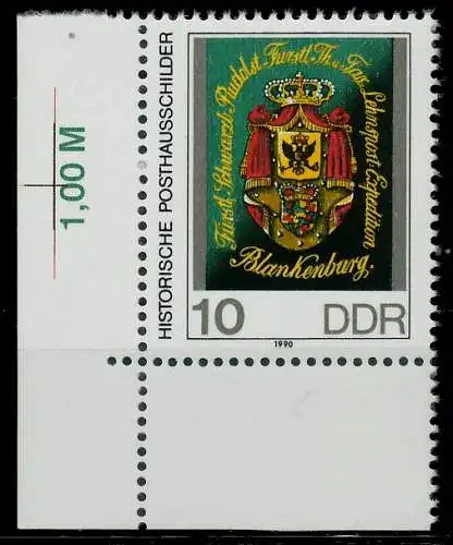 DDR 1990 Nr 3302 postfrisch ECKE-ULI 04B07E