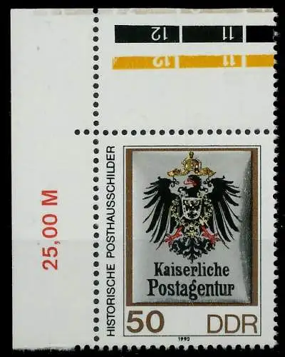 DDR 1990 Nr 3304 postfrisch ECKE-OLI 04B09A