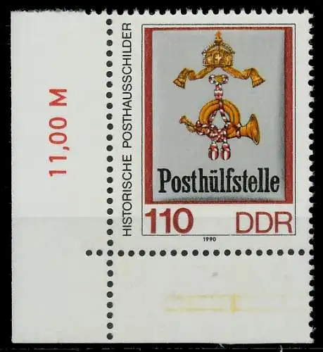 DDR 1990 Nr 3305 postfrisch ECKE-ULI 04B09E