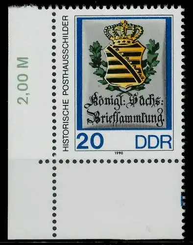 DDR 1990 Nr 3303 postfrisch ECKE-ULI 04B0BE