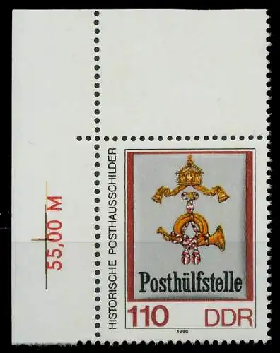 DDR 1990 Nr 3305 postfrisch ECKE-OLI 04B0CA