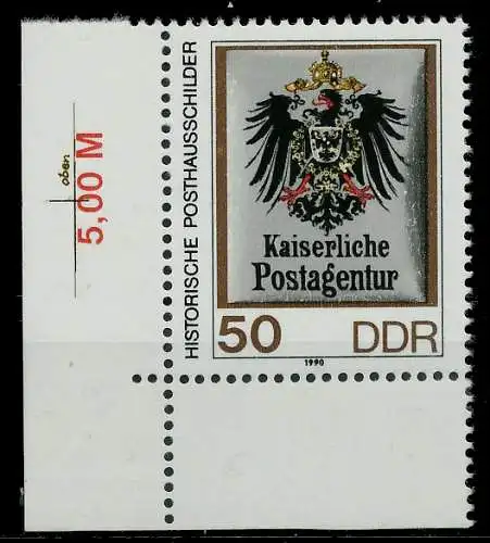 DDR 1990 Nr 3304 postfrisch ECKE-ULI 04B0CE