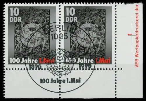 DDR 1990 Nr 3322 ESST zentrisch gestempelt WAAGR PAAR ECKE-U 04B47A