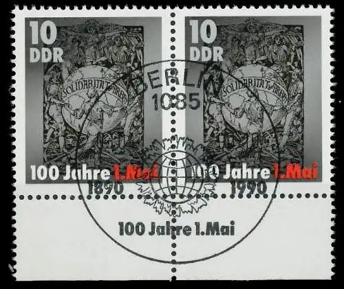 DDR 1990 Nr 3322 ESST zentrisch gestempelt WAAGR PAAR URA 04B456