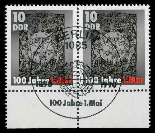 DDR 1990 Nr 3322 ESST zentrisch gestempelt WAAGR PAAR URA 04B466