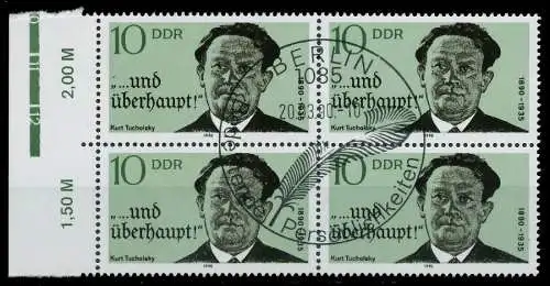 DDR 1990 Nr 3321 ESST zentrisch gestempelt VIERERBLOCK SRA 04B512