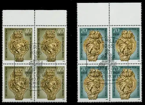 DDR 1990 Nr 3318-3319 ESST zentrisch gestempelt VIERERBLOCK 04B62A