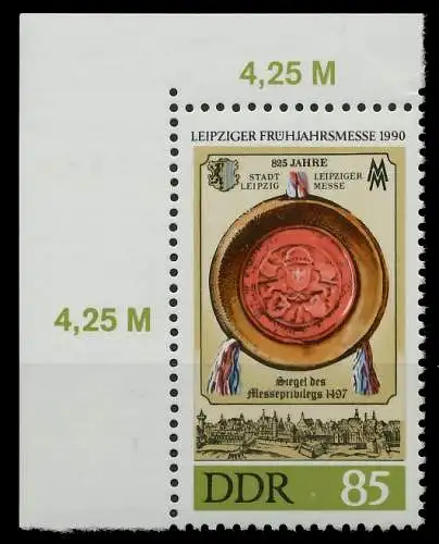 DDR 1990 Nr 3317 postfrisch ECKE-OLI 04B66E