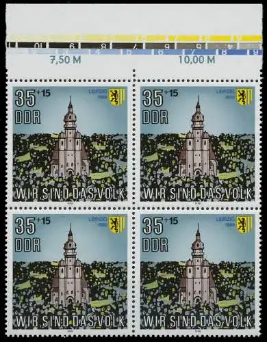 DDR 1990 Nr 3315 postfrisch VIERERBLOCK ORA SACCFCA