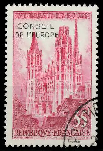FRANKREICH DIENSTMARKEN EUROPARAT Nr 1 gestempelt 05B15E
