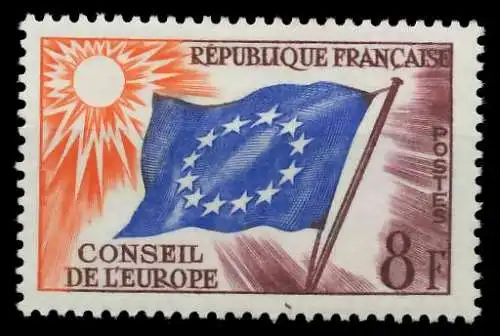FRANKREICH DIENSTMARKEN EUROPARAT Nr 2 postfrisch SADF9AA