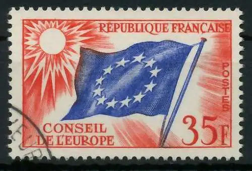FRANKREICH DIENSTMARKEN EUROPARAT Nr 5 gestempelt 05B226