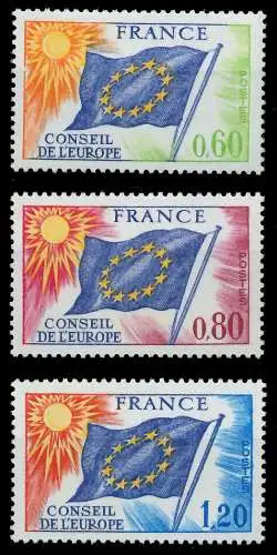 FRANKREICH DIENSTMARKEN EUROPARAT Nr 16-18 postfrisch SADFC46