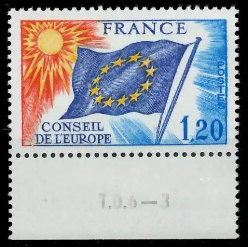 FRANKREICH DIENSTMARKEN EUROPARAT Nr 18 postfrisch URA 05B49E