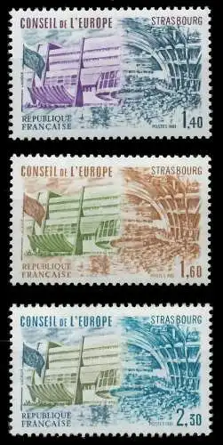 FRANKREICH DIENSTMARKEN EUROPARAT Nr 27-29 postfrisch SADFE16