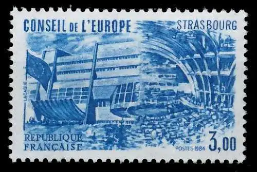 FRANKREICH DIENSTMARKEN EUROPARAT Nr 36 postfrisch SAE3EAE