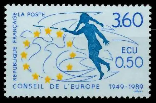 FRANKREICH DIENSTMARKEN EUROPARAT Nr 46 postfrisch SAE3FEE