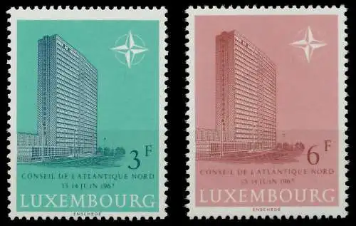 LUXEMBURG 1967 Nr 751-752 postfrisch SAE4582