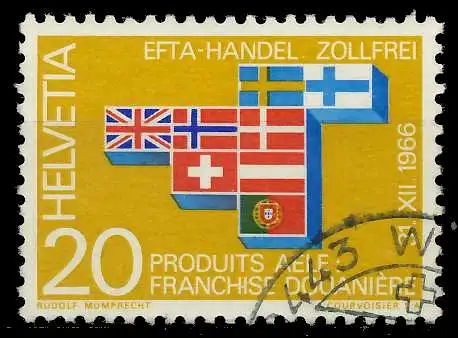 SCHWEIZ 1967 Nr 852 gestempelt 06438E