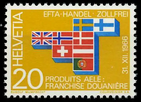 SCHWEIZ 1967 Nr 852 postfrisch SAE9B92