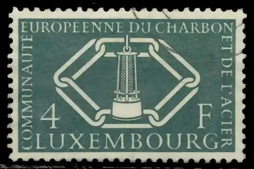 LUXEMBURG 1956 Nr 554 gestempelt 06A89A