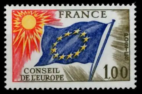 FRANKREICH DIENSTMARKEN EUROPARAT Nr 19 postfrisch SADFCCA
