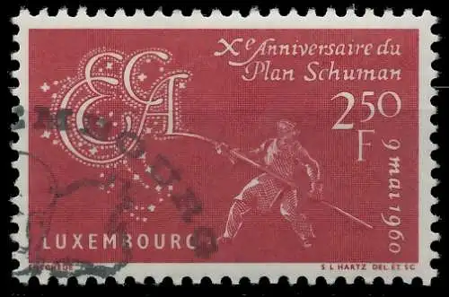 LUXEMBURG 1960 Nr 620 gestempelt 071282