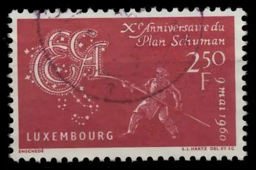 LUXEMBURG 1960 Nr 620 gestempelt 0712A6