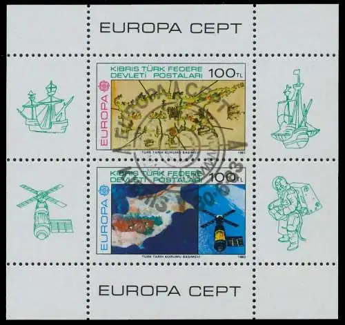 TÜRKISCH-ZYPERN Block 4 ESST zentrisch gestempelt 07132A