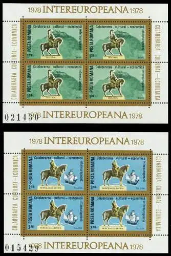 RUMÄNIEN Block 151-Block 152 postfrisch SAFA3A2