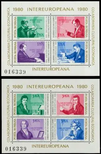 RUMÄNIEN Block 169 + 170 postfrisch SAFA46E