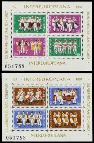 RUMÄNIEN Block 178 + 179 postfrisch SAFA4DA