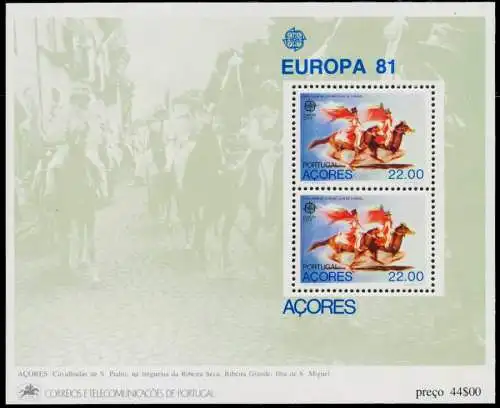 AZOREN Block 2 postfrisch SAFA7A2