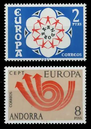 ANDORRA SPANISCHE POST 1970-1979 Nr 84-85 postfrisch S7D9D4A