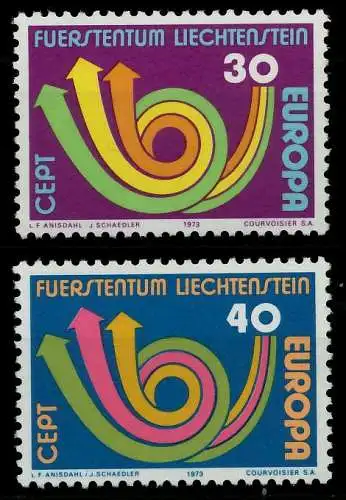 LIECHTENSTEIN 1973 Nr 579-580 postfrisch S7D9D92