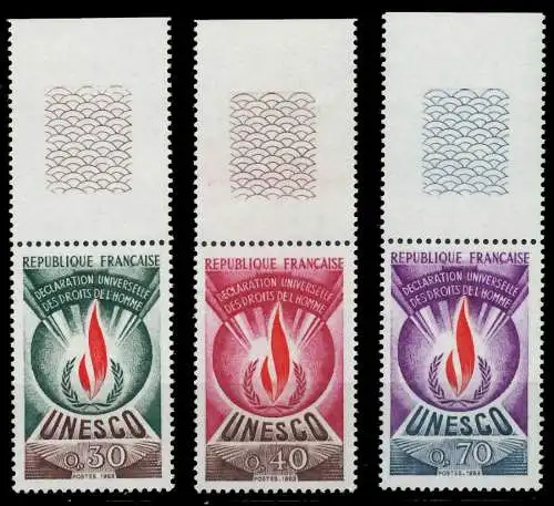 FRANKREICH DIENSTMARKEN FÜR DIE UNESCO Nr 9-11 071A3E