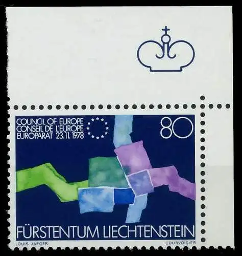 LIECHTENSTEIN 1979 Nr 729 postfrisch ECKE-ORE 075AF6