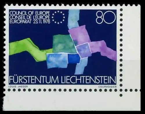 LIECHTENSTEIN 1979 Nr 729 postfrisch ECKE-URE 075AFA