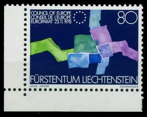 LIECHTENSTEIN 1979 Nr 729 postfrisch ECKE-ULI 075AFE