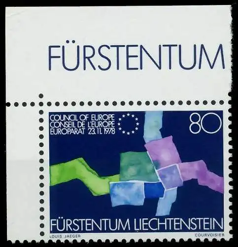 LIECHTENSTEIN 1979 Nr 729 postfrisch ECKE-OLI 075B02