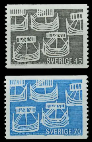 SCHWEDEN 1969 Nr 629-630 postfrisch SB042A6