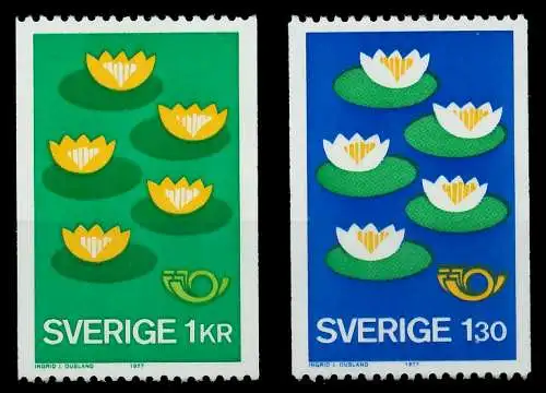 SCHWEDEN 1977 Nr 972u-973u postfrisch SB0457A