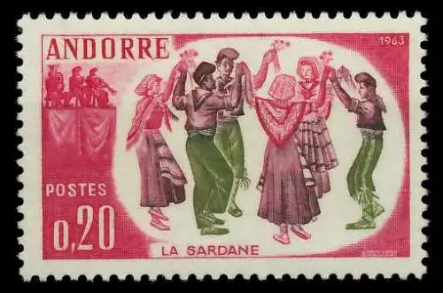 ANDORRA (FRANZ. POST) 1963 Nr 179 postfrisch SB0ECF6